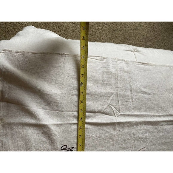 Vtg Embroidered Tea Towel Linen Duck Monday Day of the Week Laundry Day Washing - Picture 7 of 8